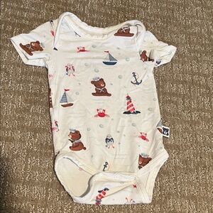 Snuggle and Slumber Sailor Bear Cream Kids Bodysuit